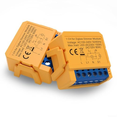 For ZigBee Dimmer Switch Module for Smart Home Control APP Remote Control & Voice Activation (For ZigBee 2Gang)