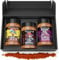 BBQ Rubs Gift Set by Quasi & Squatch - MEAT POWDERS - Smoky Dark Cherry (Pork) Juicy Pineapple (Chicken) & Peppery Red Wine (Beef) | Gourmet Spices for Grill, Smoker & Gifts for Men | Large Jar 3-Pack