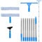 3M Telescopic Window Cleaning Kit - Extendable Pole with 35cm Squeegee & 38cm Scrubber for Windows, Shower Glass, Car, RV,Glass Cleaning Tools with Silicone Squeegee & Microfiber Scrubber