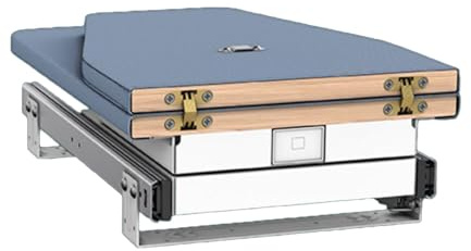 Asse da stiro estraibile, con cassetto, girevole a 180°, tavolo pieghevole con rivestimento resistente al calore, supporta fino a 20 kg per stirare facilmente vestiti e camicie.