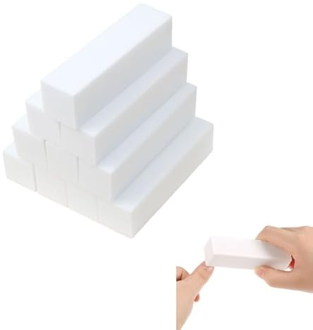 Dreamil 10 Stück Weißer Nagelfeile Schleifblock, Buffer SchleifblöCke PolierblöCke, Polierblock für Nägel, Geeignet für Nagelsalons, DIY Nagelkunst zu Hause, Nagelschleifen.