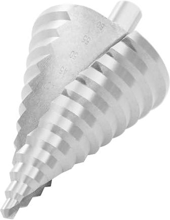 Stufenbohrer Durchmesser 6-60 mm, Präzisions Spiralnut Kegelbohrer (11,5 mm Schaft), Metall Stufenbohrer set für Metall, Holz, Kunststoff