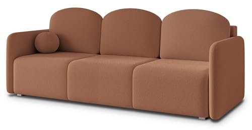 Masseno Sofa SUVI III Q mit Schlaffunktion, Sofa mit Bettkasten, Wohnzimmersofa, Couch, Soffa, Bettsofa, Couchgarnitur- Kupferfarben, Quelle 54