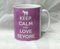 Keep Calm and Love Eeyore – Keramik Foto Tasse