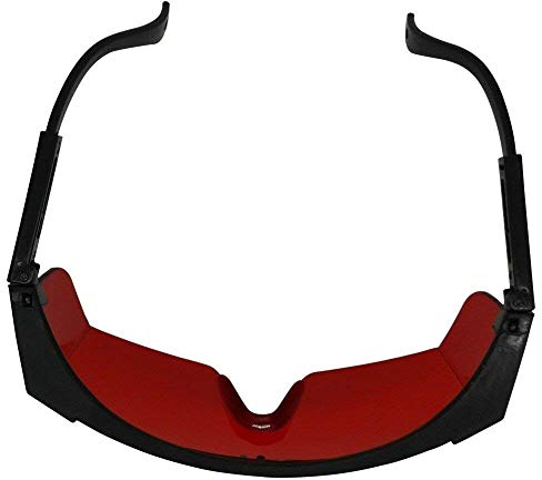 Zeagro Laser Safety Glasses, Red Tinted Lens, Adjustable, Lightweight, UV Protection, Military, Protection, Safety, Integral Side Shields, Wrap-Around Lens, Bonus Travel Bag