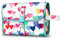 FINTIE Trousse de Toilette à Suspendre, Sac de Grande Trousse de Maquillage étanche Portable Organisateur Voyage avec Crochet pour Femmes et Filles, Coeurs Pluie