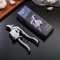 Good Grips Garlic Press，rlic Press Rocker + Garlic Peeler + Garlic Cleaner Brush Stainless Steel Ginger Crusher Squeezer Slicer -Garlic Press