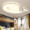 LED Modern Deckenleuchte Dimmbar Mit Fernbedienung Innenbeleuchtung Delphinform Deckenlampe Junge Mädchen Baby Kinderzimmer Schlafzimmer Esszimmer Wohnzimmer Deckenlicht Kronleuchter,White/50cm/24w