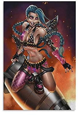 haocaitou Fantasy Jinx Leinwand-Kunst-Poster und Wandkunstdruck, modernes Familienschlafzimmerdekor, Poster, 30 x 45 cm
