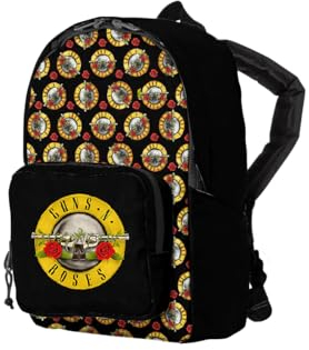 Rocksax Guns N' Roses Small Bag-all Over Print, Mini Zaino Unisex-Adulto, Nero, Taglia Unica