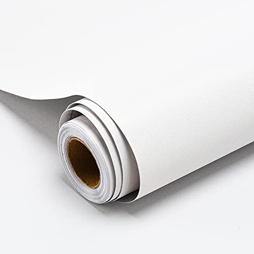 Decoroom Papel Adhesivo Para Mueble Vinilos Para Muebles Blanco Mate 90X500 cm PVC Material Armario Decorativo Encimeras Mostradores de Bar Pegatinas de Renovación de Muebles