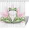 Rideau de douche personnalisé grenouille yoga méditation