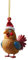 FeiliandaJJ Weihnachtsdeko Anhänger 7er Set, 2D Hühner Weihnachten Deko, Lustig Huhn Hängende Zubehör, Weihnachtsbaumschmuck Aus Acryl, Weihnachten Hänger for Festliche Geburtstag