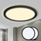 LQWELL® Deckenleuchte LED Deckenlampe, IP44 Wasserfest Badlampe Rund Flach 18W 3000K 1980LM Modern Schlicht Lampe Dünn für Wohnzimmer Badezimmer Schlafzimmer Küche Balkon Keller Büro, 220 * 24mm