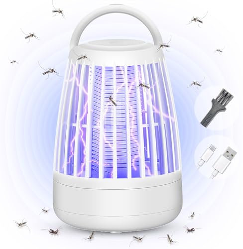 Lámpara antimosquitos, Mata Insectos eléctrico con luz Nocturna 2 en 1, potentes trampas para el Control de plagas para Uso en Interiores y Exteriores