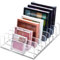 KANOSON Make Up Organizer Lidschatten, Lidschatten Palette Organizer Transparent, Kosmetik Organizer Lidschatten Schminktisch Zubehör Schubladen Organizer Kosmetik Aufbewahrung Organizer Acryl (Groß)