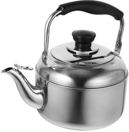 PAMINGONO Stovetop Whistling Water Kettle Stainless Steel Water Boiler Cool Handle Induction Hob Kettle for Home Kitchen Camping Gas Stoves