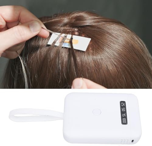 UV Hair Extensions Light 18W, V Light Hair Extensions Kit 405nm, LED Vlight Hair Extension Kit, Handheld UV Glue Curing Lamp Hair Extension Tool for Home Salon (White)