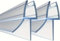 Lot de 2 joints de porte de douche, 70 cm, pour porte en verre, 6 à 12 mm, transparents (8 mm)