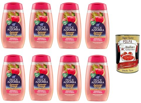 Felce Azzurra Doccia Summer Bronze Anguria e Fico D'India Dusche Sommer Bronze Wassermelone und Kaktusfeige 8x250ml + Italian Gourmet polpa 400g