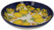 Keyhomestore | Saladier moyen avec motif décoratif citrons, récipient élégant pour table et cuisine, Made in Italy (33x7cm) - Céramique