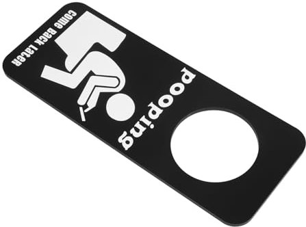FUNOMOCYA Panneau D'occupation Pour Porte De Salle De Bain Plaque Décorative Noire Facile à Accrocher Pour Éviter Les Situations Gênantes Accessoire Pratique Pour Maison Et Bureau