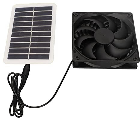 Srliya 15 W de la Energía de Ahorro de Energía Panel de Energía Solar Ventilador de Escape, Eliminación de Olor, Portátil para Casas de Mascotas, Vehículos Recreativos, Silicio