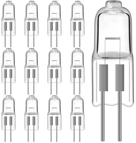 CNMTCCO G4 12V 20W Halogen Glühbirnen,12 pack,2 Pin Glühbirnen,Warm Weiß 2700K,Dimmbar, Nicht Flickern