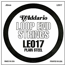 D'Addario .017 Plain Steel Loop End Single String