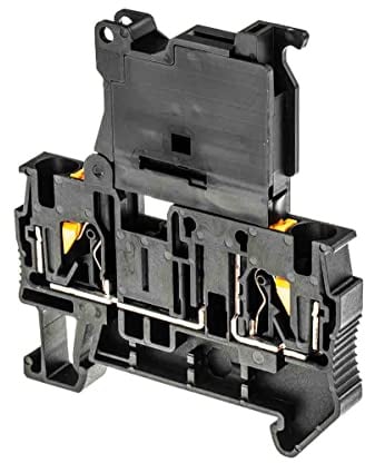 Phoenix Contact CONTACT PT 4-HESILED 24 (5X20) Sicherungsreihenklemme für 5 x 20 mm G-Sicherungseinsätze mit LED, Schwarz, 24 V AC/DC, 50 Stück