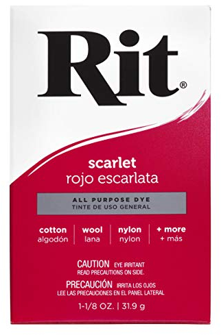 Rit - Tinte Multiusos en Polvo., Scarlet, 1-Pck