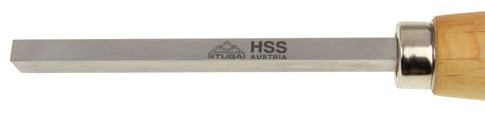 STUBAI HSS-Abstecher, quadratisch 10 x 10 mm – Drechselwerkzeug aus Erle mit Holzgriff – scharfe Schneidekanten für saubere Seitenschnitte – professionelles Werkzeug für Drechsler