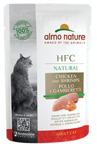almo nature HFC Natural Katzenfutter nass - Huhn und Garnelen, 24er Pack (24 x 55 g)
