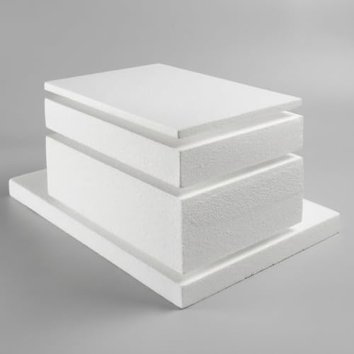 Plancha Porexpan Blanco, Grosor 80 mm, 60x120 cm | Poliestireno Expandido EPS 20 kg/m3 , Ligero Fácil Corte, Aislamiento Térmico y Acústico