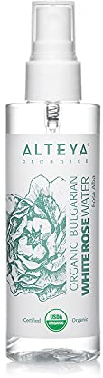 Alteya Organic Eau de rose blanche bulgare 100 ml Spray - Certifiée 100% organique USDA, pure, naturelle, distillée de Rosa Alba, Vendue par le producteur et distillateur de la rose Alteya Organics