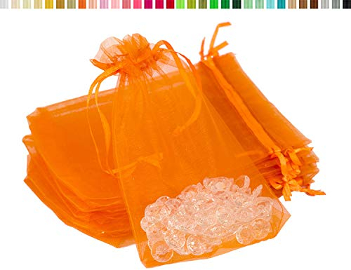 Creativery 10 Stück Organzasäckchen 13x18 cm Orange