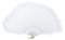 FANSOFFANS Marabou Feather Hand Fan 45cm, Fancy Dress Wedding Party Favour Gift Outdoor Vintage Dance Photoshoot (White)