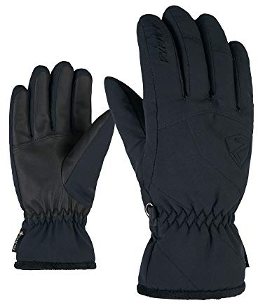 Ziener Damen Karri GTX Ski-Handschuhe/Wintersport | Wasserdicht, Atmungsaktiv, Black, 7,5
