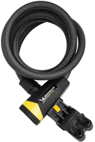 Michelin 800117 Rahmenschloss Unisex Erwachsene Schwarz, Länge: 2 m
