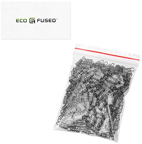 ECO-FUSED 200x Barrel Screw Clasps - Use for Jewelry Making and Repair - Recommended Connector for DIY Necklaces, Bracelets, Anklets - 4 mm x 15 mm - Stainless Steel