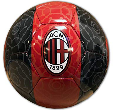 Puma AC Mailand Core Fan Ball rot AC Milan Fußball Training Freizeit ACM, Größe:5