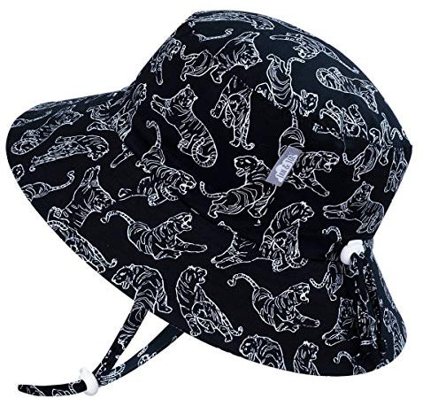 Jan & Jul Sombrero Estilo Pescador niños bebés, protección Solar 50+ UPF (Talla: 0-6 Meses, Tigre)