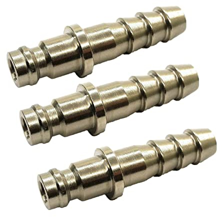 JUTTAUTO Lot de 3 raccords à dégagement rapide pour tuyau de gaz butane/propane de 8 mm pour barbecue à gaz, chauffage de terrasse, cuisinière à gaz de camping