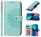 ELTEKER Wallet Case for iPhone 13 Pro Max, [Card Holder] [Shockproof TPU Shell] [Kickstand], PU Leather Magnetic Flip Cover Wallet Phone Case for iPhone 13 Pro Max (6.7 Inch)- Green