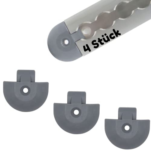 LABT 1 Stück Endkappen Endfittinge Einsteckkappe für Airlineschiene halbrund, grau, Kunststoff Schienen Fitting (1)