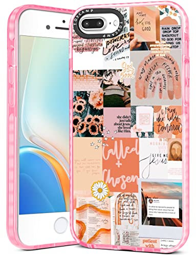 Toycamp for iPhone 8 Plus/7 Plus/6S Plus/6 Plus Case for Women, Vintage Collage Art Design, Girls Teens Cute Print Case, (5.5 Inch)