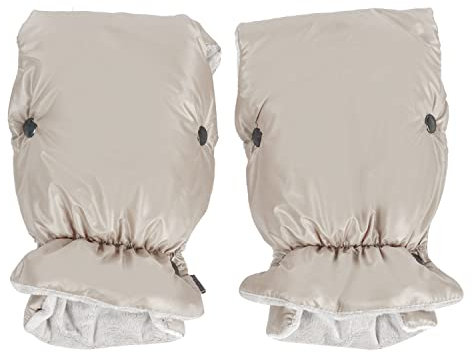 My junior® Lunar Handmuff Handwärmer Kinderwagen | Innenseite aus kuscheligem Fleece | universelle Passform für Kinderwagen, Buggy - Chai Latte