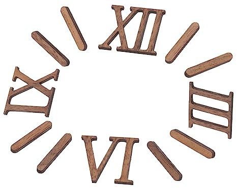 EXCEART 1 Satz Uhr-bausatz Selber Machen Zubehör Für Wanduhren Wanduhr-set Römische Ziffernuhr Diy Digitaluhr Zahlen Uhrennummern Selbstklebend Ersatzuhrnummern 3d Rom Rahmenlos Holz