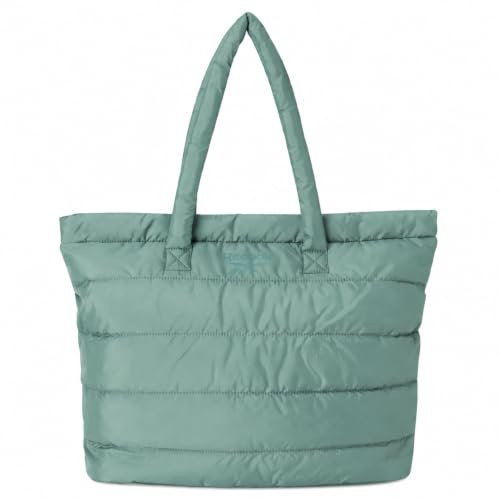 Reebok Damen Puffer Tote Bag - Carry On Sport Gym Umhängetasche - Leichte Casual Geldbörse, Beatrice Green, EinheitsgröÃŸe