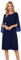 Cocktailkleid Damen Sommer Kleid 3/4 Ärmel Casual Chiffon Kleid Loose Fit Elegant Cocktailkleid Freizeitkleid M Dunkelblau CLK041A23-02